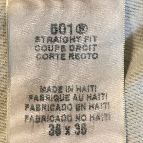 Levi's Men's 501 Classic 5 Pocket Cotton Denim Straight Leg Denim Jeans SIze 38 - Picture 9 of 13